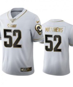 Los Angeles Rams #52 Clay Matthews Nike White Golden Edition Vapor Limited NFL 100 Jersey