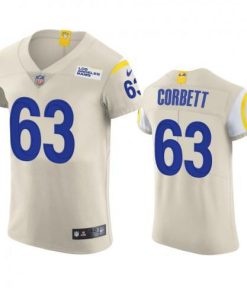 Los Angeles Rams #63 Austin Corbett Nike Vapor Elite Player NFL Jersey - Bone