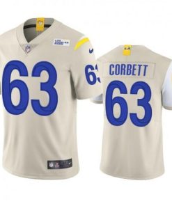Los Angeles Rams #63 Austin Corbett Nike Vapor Limited NFL Jersey - Bone