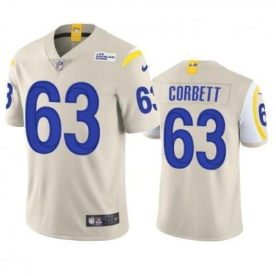 Los Angeles Rams #63 Austin Corbett Nike Vapor Limited NFL Jersey - Bone