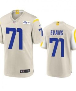 Los Angeles Rams #71 Bobby Evans Nike Game NFL Jersey - Bone