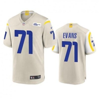 Los Angeles Rams #71 Bobby Evans Nike Game NFL Jersey - Bone