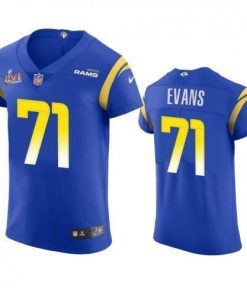 Los Angeles Rams #71 Bobby Evans Super Bowl LVI Patch Nike Vapor Elite Player NFL Jersey - Royal