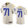 Los Angeles Rams #71 Bobby Evans Super Bowl LVI Patch Nike Vapor Limited NFL Jersey - Bone