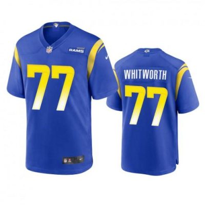 Los Angeles Rams #77 Andrew Whitworth Nike Game NFL Jersey - Royal