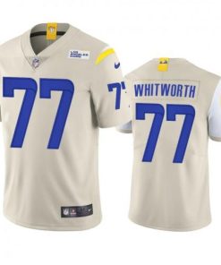 Los Angeles Rams #77 Andrew Whitworth Nike Vapor Limited NFL Jersey - Bone