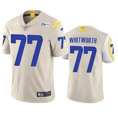 Los Angeles Rams #77 Andrew Whitworth Nike Vapor Limited NFL Jersey - Bone