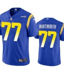 Los Angeles Rams #77 Andrew Whitworth Nike Vapor Limited NFL Jersey - Royal