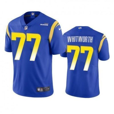 Los Angeles Rams #77 Andrew Whitworth Nike Vapor Limited NFL Jersey - Royal