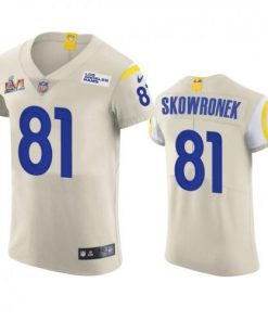 Los Angeles Rams #81 Ben Skowronek Super Bowl LVI Patch Nike Vapor Elite Player NFL Jersey - Bone