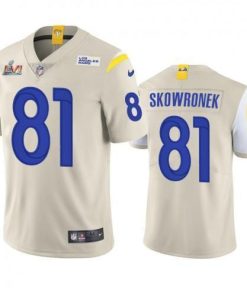 Los Angeles Rams #81 Ben Skowronek Super Bowl LVI Patch Nike Vapor Limited NFL Jersey - Bone