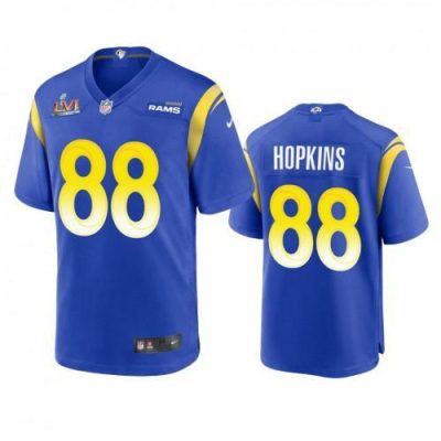 Los Angeles Rams #88 Brycen Hopkins Super Bowl LVI Patch Nike Game NFL Jersey - Royal