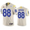 Los Angeles Rams #88 Brycen Hopkins Super Bowl LVI Patch Nike Vapor Limited NFL Jersey - Bone