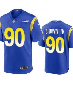Los Angeles Rams #90 Earnest Brown IV Nike Game NFL Jersey - Royal