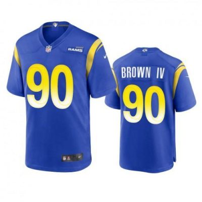 Los Angeles Rams #90 Earnest Brown IV Nike Game NFL Jersey - Royal