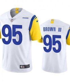 Los Angeles Rams #95 Bobby Brown III Nike Alternate Vapor Limited NFL Jersey - White