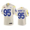 Los Angeles Rams #95 Bobby Brown III Super Bowl LVI Patch Nike Game NFL Jersey - Bone