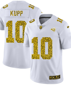 Los Angeles Rams #10 Cooper Kupp Nike Flocked Leopard Print Vapor Limited NFL Jersey White