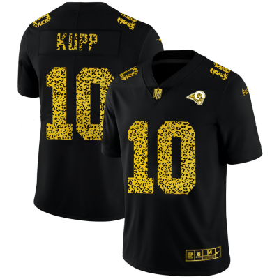 Los Angeles Rams #10 Cooper Kupp Nike Leopard Print Fashion Vapor Limited NFL Jersey Black