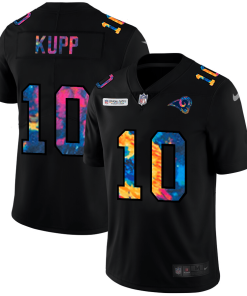 Los Angeles Rams #10 Cooper Kupp Nike Multi-Color Black 2020 NFL Crucial Catch Vapor Untouchable Limited Jersey