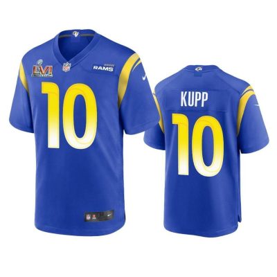 Los Angeles Rams #10 Cooper Kupp Nike Super Bowl LVI Patch Game NFL Jersey - Royal