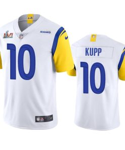 Los Angeles Rams #10 Cooper Kupp Super Bowl LVI Patch Nike Alternate Vapor Limited NFL Jersey - White