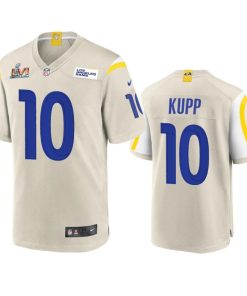 Los Angeles Rams #10 Cooper Kupp Super Bowl LVI Patch Nike Game NFL Jersey - Bone