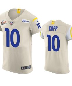Los Angeles Rams #10 Cooper Kupp Super Bowl LVI Patch Nike Vapor Elite Player NFL Jersey - Bone