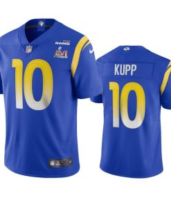 Los Angeles Rams #10 Cooper Kupp Super Bowl LVI Patch Nike Vapor Limited NFL Jersey - Royal