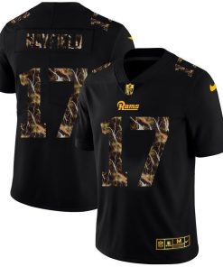 Los Angeles Rams #17 Baker Mayfield Black Nike Flocked Lightning Vapor Limited NFL Jersey