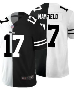 Los Angeles Rams #17 Baker Mayfield Black V White Peace Split Nike Vapor Untouchable Limited NFL Jersey