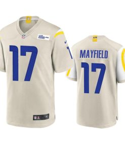Los Angeles Rams #17 Baker Mayfield Nike Game NFL Jersey - Bone