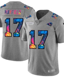 Los Angeles Rams #17 Baker Mayfield Nike Multi-Color 2020 NFL Crucial Catch NFL Jersey Greyheather