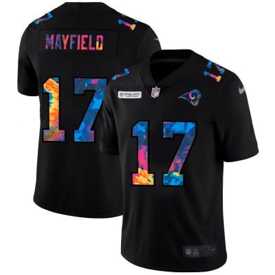 Los Angeles Rams #17 Baker Mayfield Nike Multi-Color Black 2020 NFL Crucial Catch Vapor Untouchable Limited Jersey