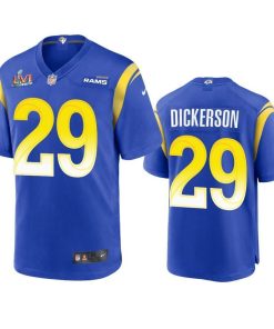 Los Angeles Rams #29 Eric Dickerson Super Bowl LVI Patch Nike Game NFL Jersey - Royal