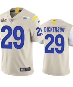 Los Angeles Rams #29 Eric Dickerson Super Bowl LVI Patch Nike Vapor Limited NFL Jersey - Bone