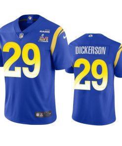 Los Angeles Rams #29 Eric Dickerson Super Bowl LVI Patch Nike Vapor Limited NFL Jersey - Royal