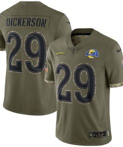 Los Angeles Rams #29 Eric Dickerson Nike 2022 Salute To Service Limited Jersey - Olive