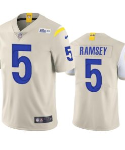 Los Angeles Rams #5 Jalen Ramsey Nike Vapor Limited NFL Jersey - Bone