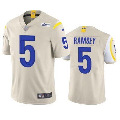 Los Angeles Rams #5 Jalen Ramsey Nike Vapor Limited NFL Jersey - Bone