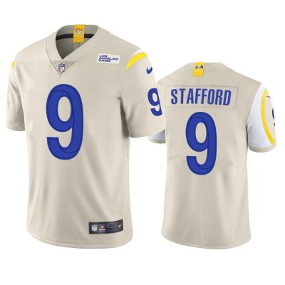 Los Angeles Rams #9 Matthew Stafford Nike Vapor Limited NFL Jersey - Bone