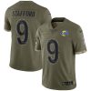 Los Angeles Rams #9 Matthew Stafford Nike 2022 Salute To Service Limited Jersey - Olive