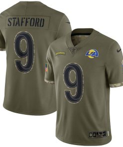 Los Angeles Rams #9 Matthew Stafford Nike 2022 Salute To Service Limited Jersey - Olive
