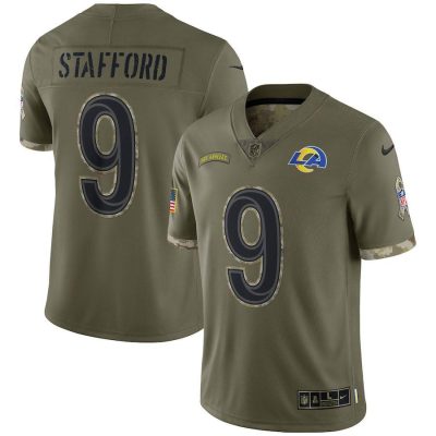 Los Angeles Rams #9 Matthew Stafford Nike 2022 Salute To Service Limited Jersey - Olive