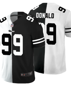 Los Angeles Rams #99 Aaron Donald Black V White Peace Split Nike Vapor Untouchable Limited NFL Jersey