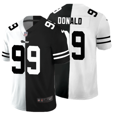 Los Angeles Rams #99 Aaron Donald Black V White Peace Split Nike Vapor Untouchable Limited NFL Jersey