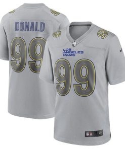 Los Angeles Rams #99 Aaron Donald Gray Atmosphere Fashion Game Jersey
