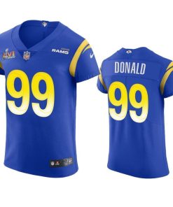 Los Angeles Rams #99 Aaron Donald Super Bowl LVI Patch Nike Vapor Elite Player NFL Jersey - Royal