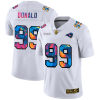 Los Angeles Rams #99 Aaron Donald White Nike Multi-Color 2020 NFL Crucial Catch Limited NFL Jersey
