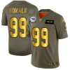 Los Angeles Rams #99 Aaron Donald NFL Nike Olive Gold 2019 Salute To Service Limited Jersey